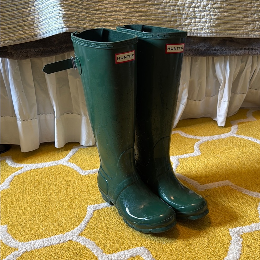 Hunter adjustable Dark Green Boots